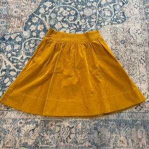 Edme & Esyllte Mustard Yellow Corduroy Skirt